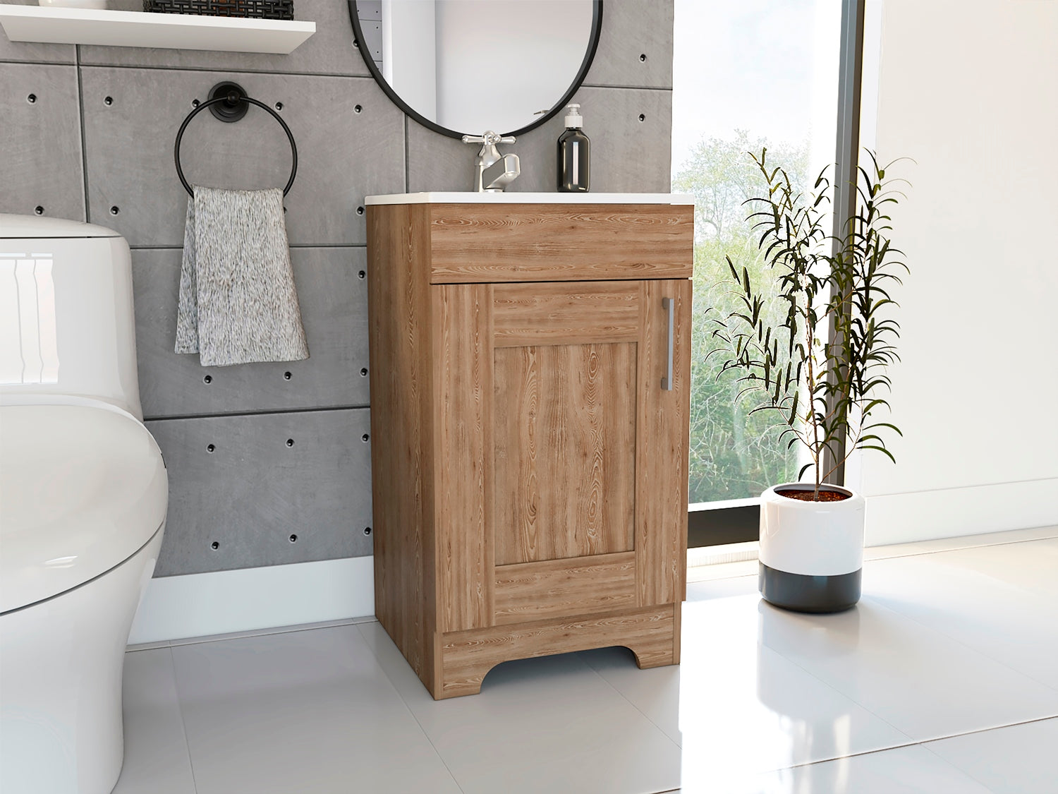 Mueble Auxiliar de Baño Barcelona Wengue – EBANI