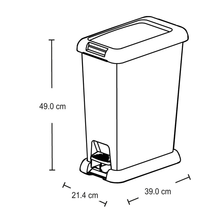 Basurero Pedal 20 Litros Negro – EBANI
