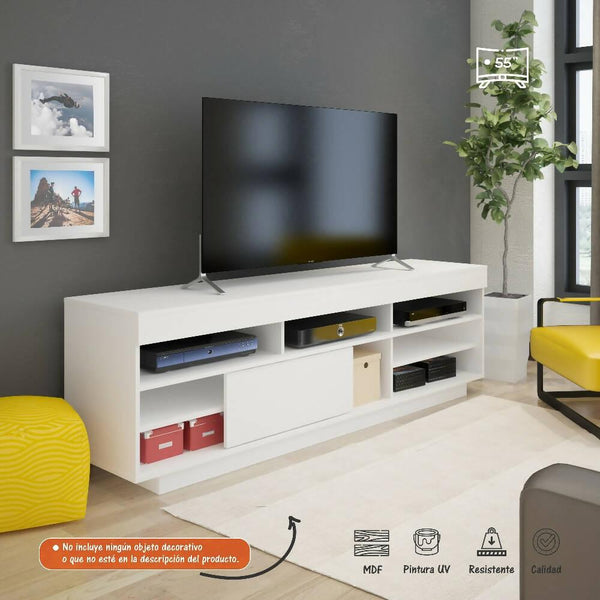 Mueble de TV 60" De 180 cm Bertolini Color Blanco