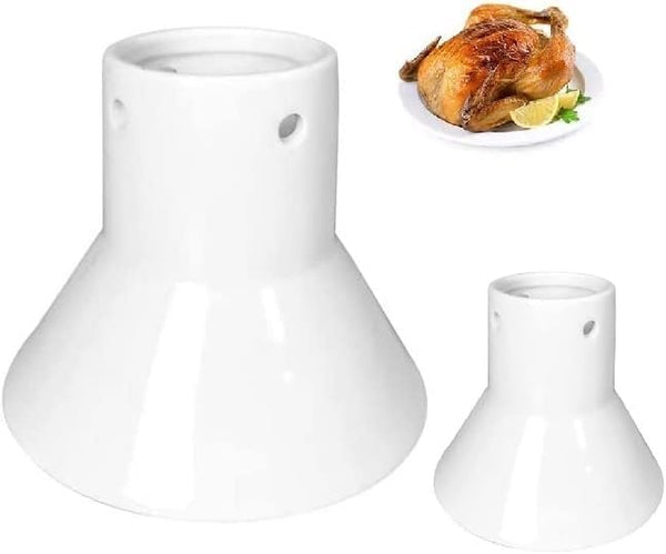 Estante de cerámica para asador de pollo, lata de cerveza, soporte de pollo