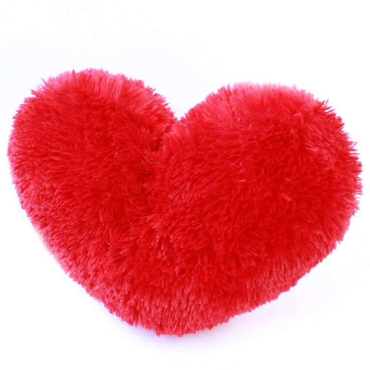 Cojín Decorativo Peludo Corazón Rojo - VIRTUAL MUEBLES