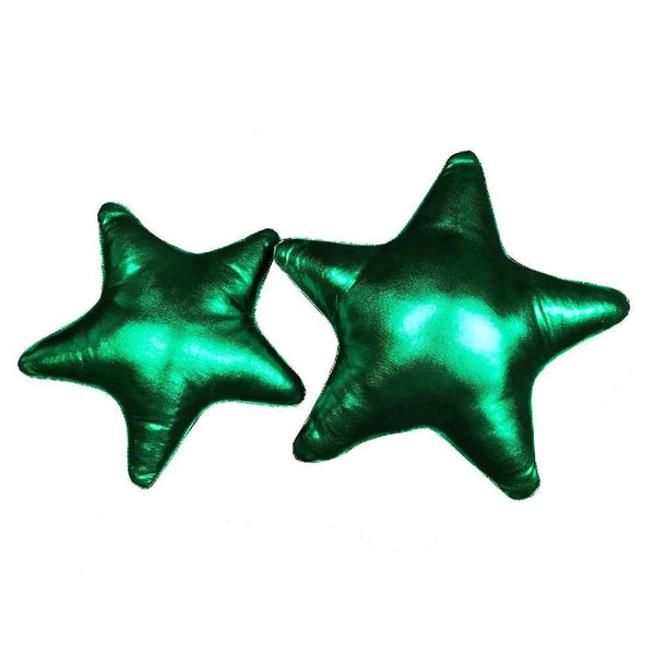 Cojin Decorativo Navideño Estrella x2 Verde - VIRTUAL MUEBLES