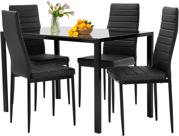 Juego de comedor para espacios pequeños mesa rectangular y 4 sillas muebles