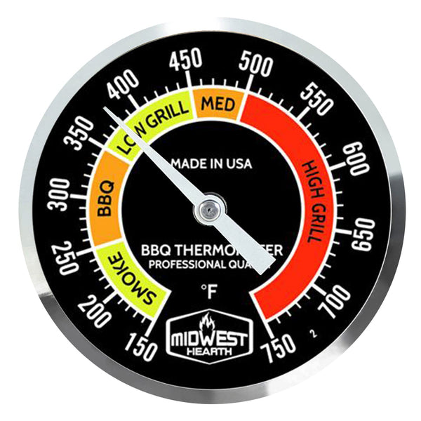 Midwest Hearth Termómetro profesional para parrilla de barbacoa (150 - 750)