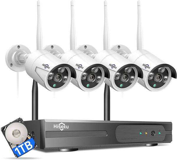 Sistema NVR de cámaras de seguridad inalámbricas ampliable hasta 10 canales, 2