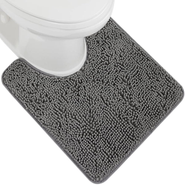 Gorilla Grip - Tapete de baño de felpilla lanudo absorbente para decorar base...