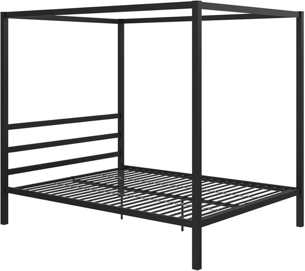 DHP Cama moderna de plataforma de metal con cabecera minimalista y diseño de...