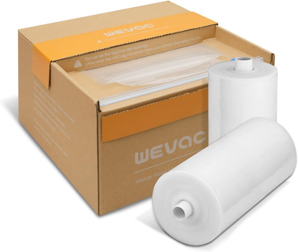 Wevac 2 rollos de 6 x 100 pies y 8 x 100 pies, 2 rollos de sellado al vacío con...