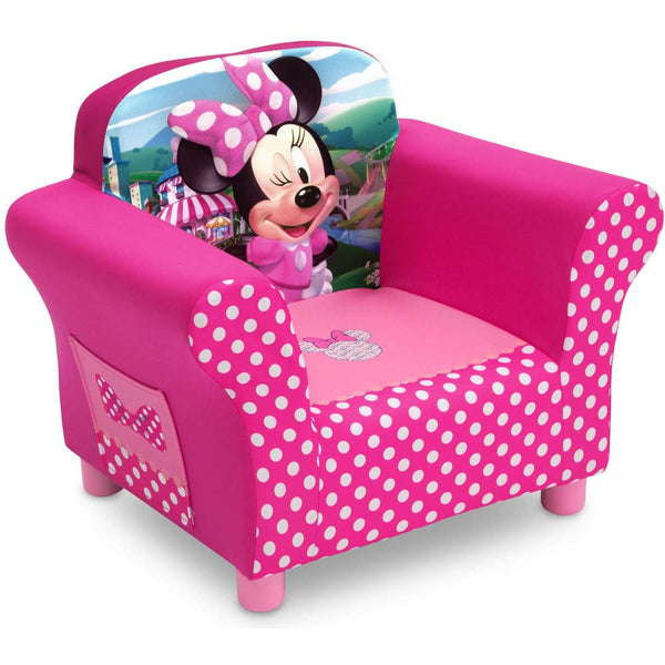 Silla tapizada, diseño de princesas Disney, Minnie Mouse, Minnie Mouse