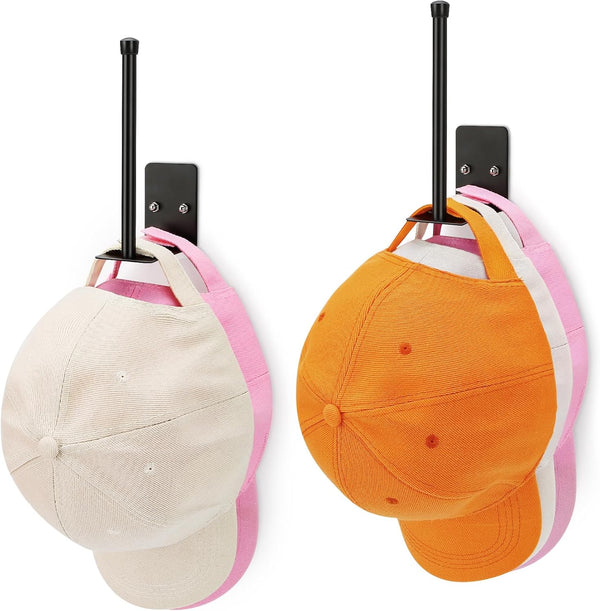 Organizador de sombreros para gorras de béisbol, paquete de 2 estantes para...