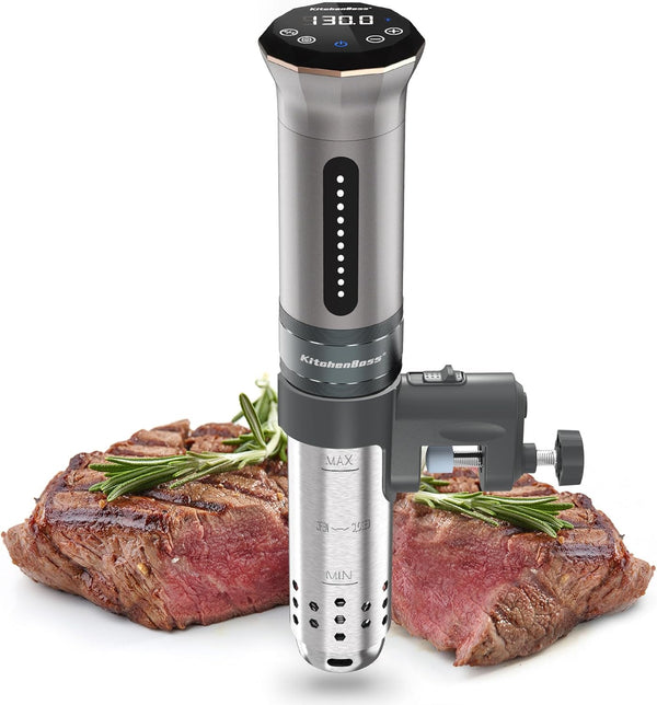 KitchenBoss Sous Vide - Máquina de cocción al vacío, 1100 W IPX7, a prueba de...