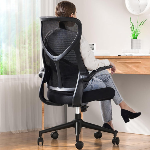 Sweetcrispy Silla ergonómica de escritorio de oficina para computadora, cómoda...