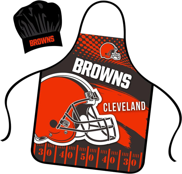 Cleveland Browns Delantal Sombrero de Chef Conjunto a todo Color Tamaño...