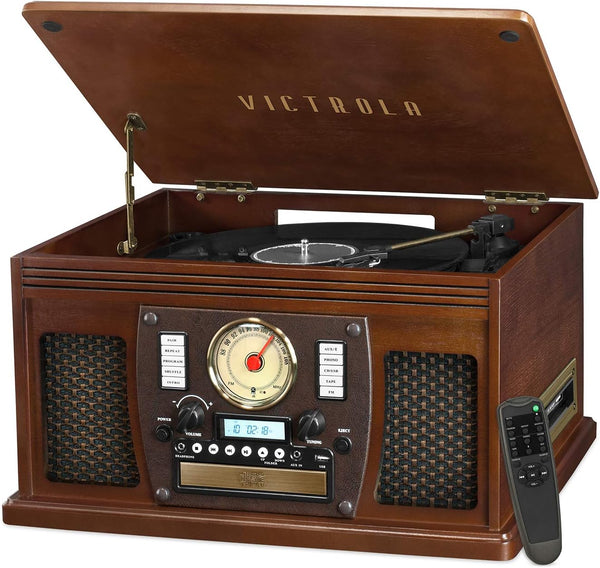 Victrola Navigator 8 en 1 Reproductor clásico de discos Bluetooth con...