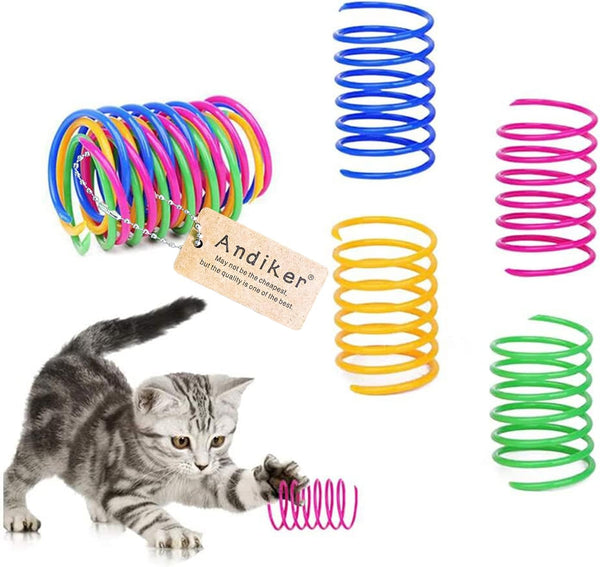 Resorte en espiral para gatos, 12 piezas de juguete creativo para matar el