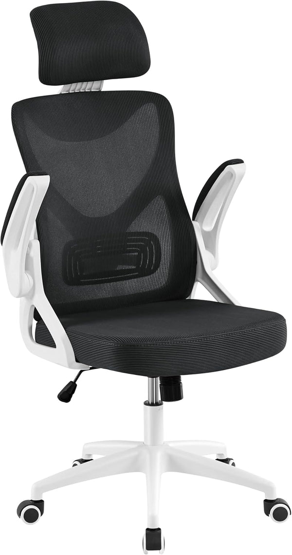 Yaheetech Silla de oficina ergonómica de malla, silla de escritorio con...