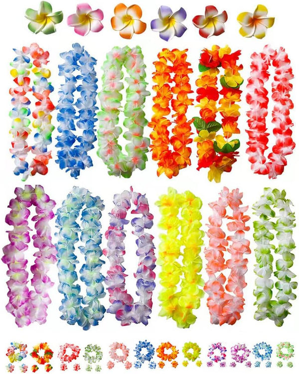 50 piezas suaves hawaianas Leis Luau decoraciones de fiesta tropicales favores...