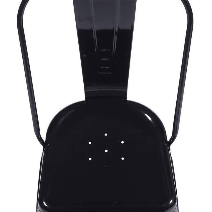 Kit por 4 Silla Tolix Metalica Para Comedor Restaurante - Negra - VIRTUAL MUEBLES