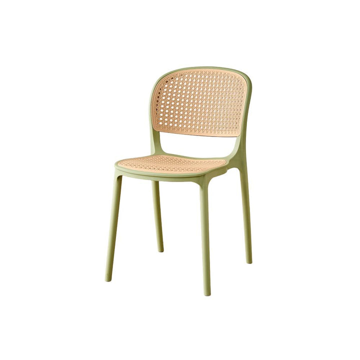 Silla Nest, Color Verde Olivo y Taupe, Con espaldar y asiento en rejil ...