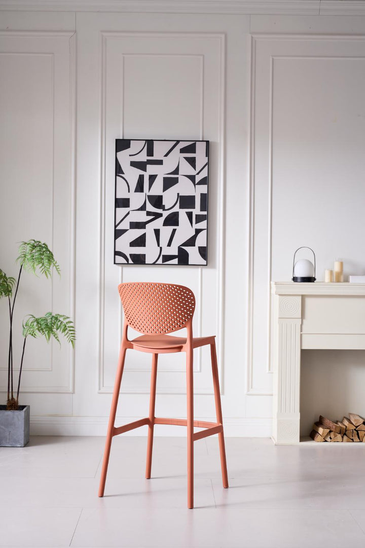 Silla Para Bar Rio, Color Terracota, Diseño Moderno – EBANI