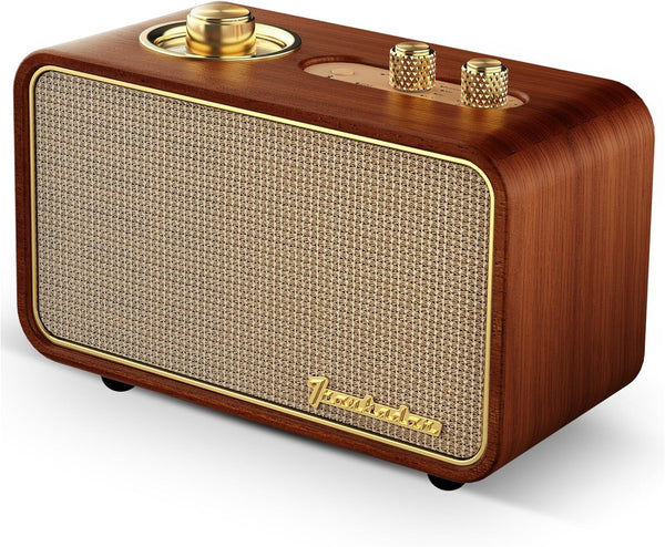 Artlink - Altavoz Bluetooth retro, altavoz inalámbrico Artlink Stero de madera...