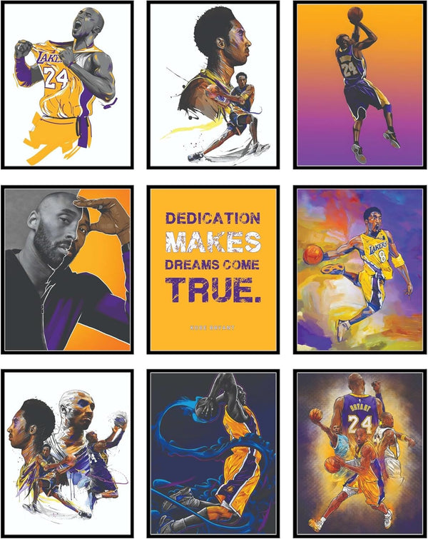 Bigwig Prints Póster de Kobe Bryant - Póster de baloncesto para dormitorio de...