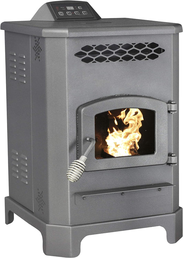 US STOVE 5501S - Mini estufa de pellets King de 2,200 pies cuadrados con tolva...