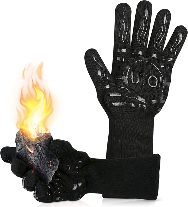 Guantes de barbacoa resistentes al calor, guantes de horno de silicona