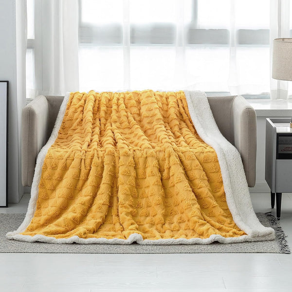 Manta para sofá Mantas de vellón y mantas de piel sintética, suave y mullida,