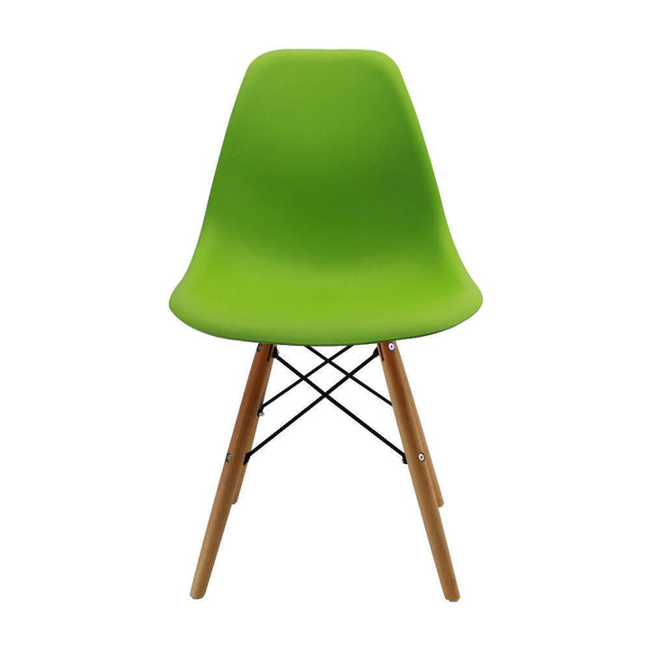 Kit por 2 sillas Eames Patas En Madera para comedor, sala, restaurante - Verde - VIRTUAL MUEBLES