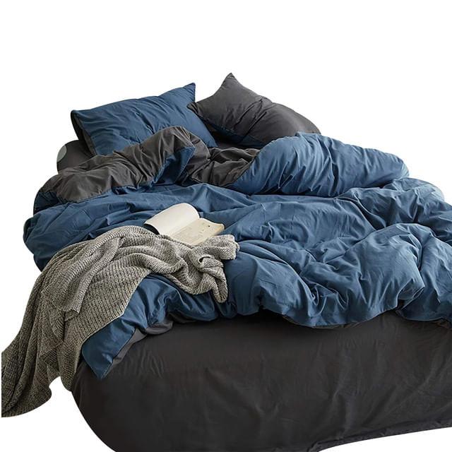 Duvet Bicolor Azul / Gris Oscuro Queen - VIRTUAL MUEBLES