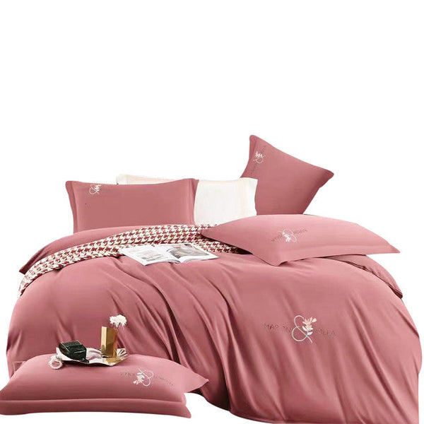 Funda Duvet Tacto Suave Unicolor Lila Queen + Sábana Plana