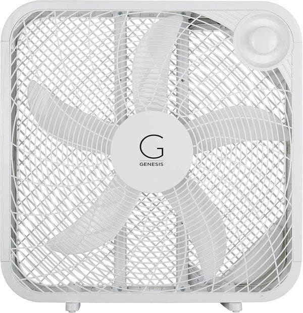 Genesis Ventilador de caja de 20 pulgadas, 3 ajustes, tecnología de...