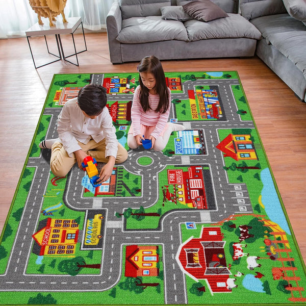 Alfombra de juego para niños, alfombra de 59 x 39.4 pulgadas, alfombra de...