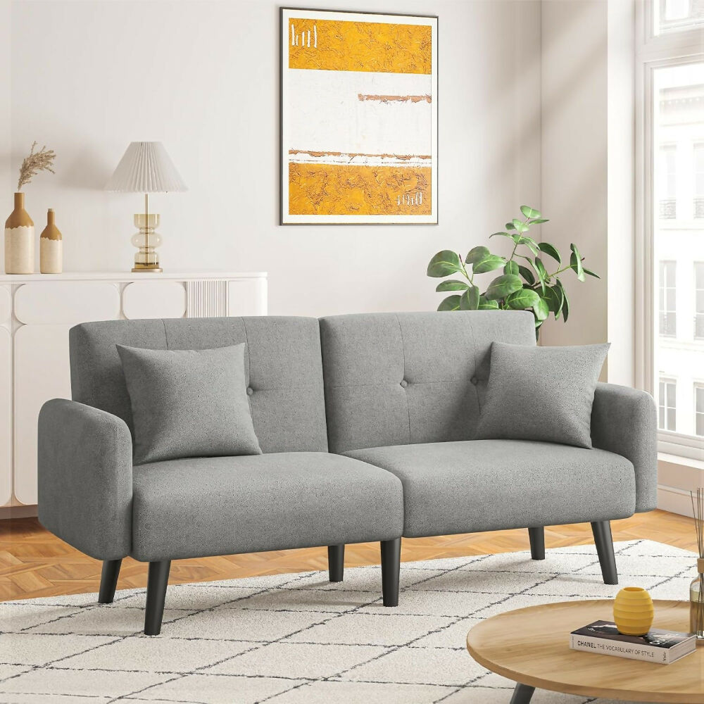 Sofá cama 2 puestos Gris Akodie – EBANI