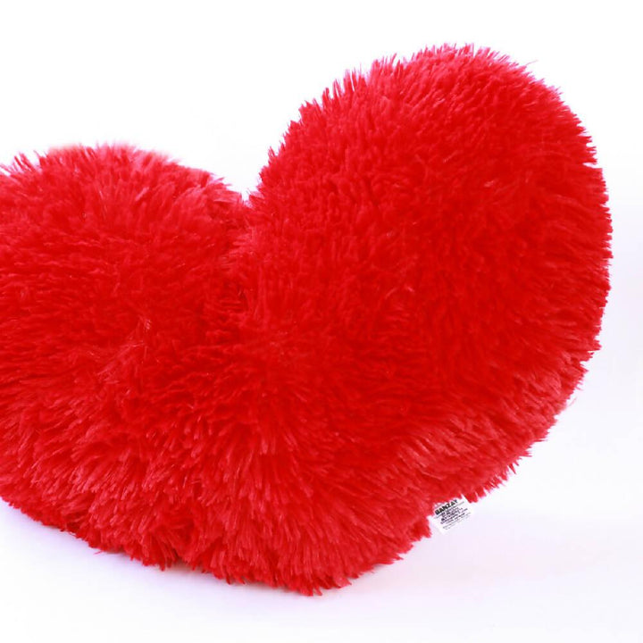Cojín Decorativo Peludo Corazón Rojo - VIRTUAL MUEBLES