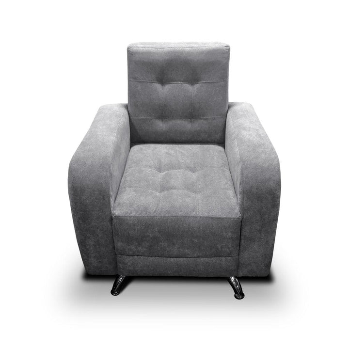 Poltrona Azalea tela gris - VIRTUAL MUEBLES