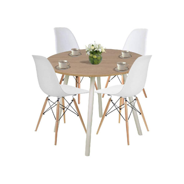 Combo Comedor Redondo DKO Blanco - Vienes