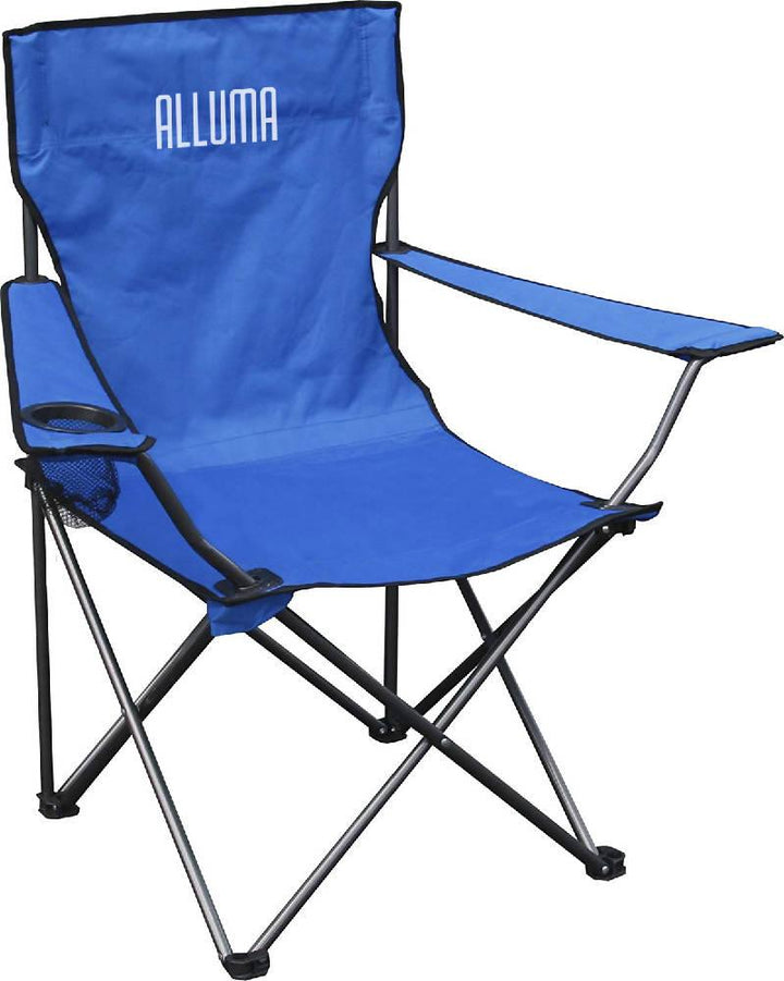 Silla Plegable Portátil Camping Azul Con Estuche Alluma - VIRTUAL MUEBLES