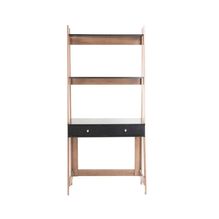 Escritorio Estante 2 Cajones Negro Belt - VIRTUAL MUEBLES