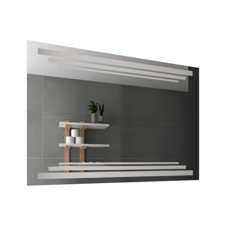 Espejo Rectangular Barú color Gris para Sala o Baño.