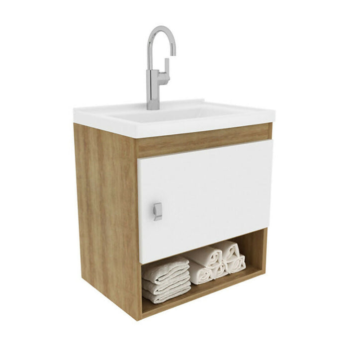 MUEBLE DE BAÑO CON LAVAMANOS LINZ ALMENDRABLANCO - 1