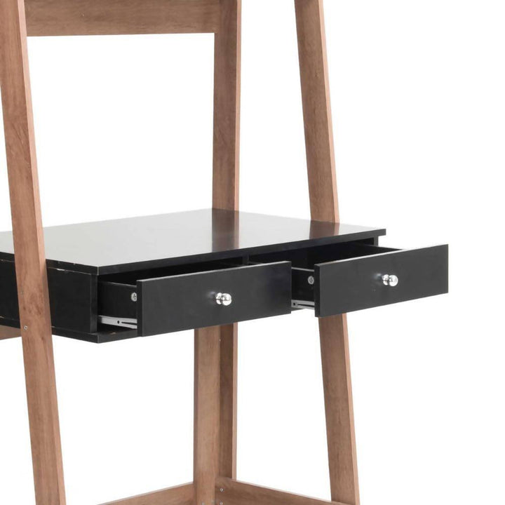 Escritorio Estante 2 Cajones Negro Belt - VIRTUAL MUEBLES