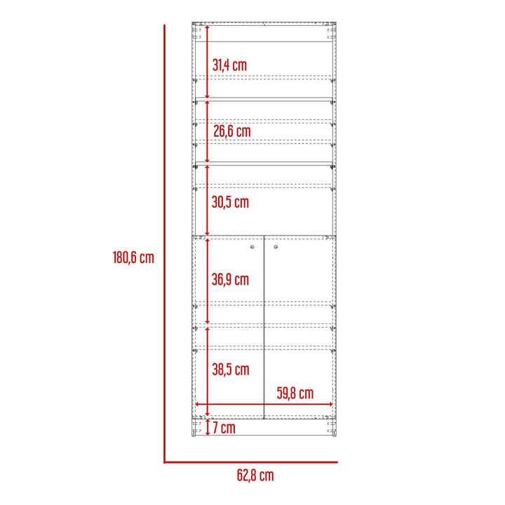 Combo de Bibliotecas Home, Blanco, Incluye Dos Bibliotecas - VIRTUAL MUEBLES