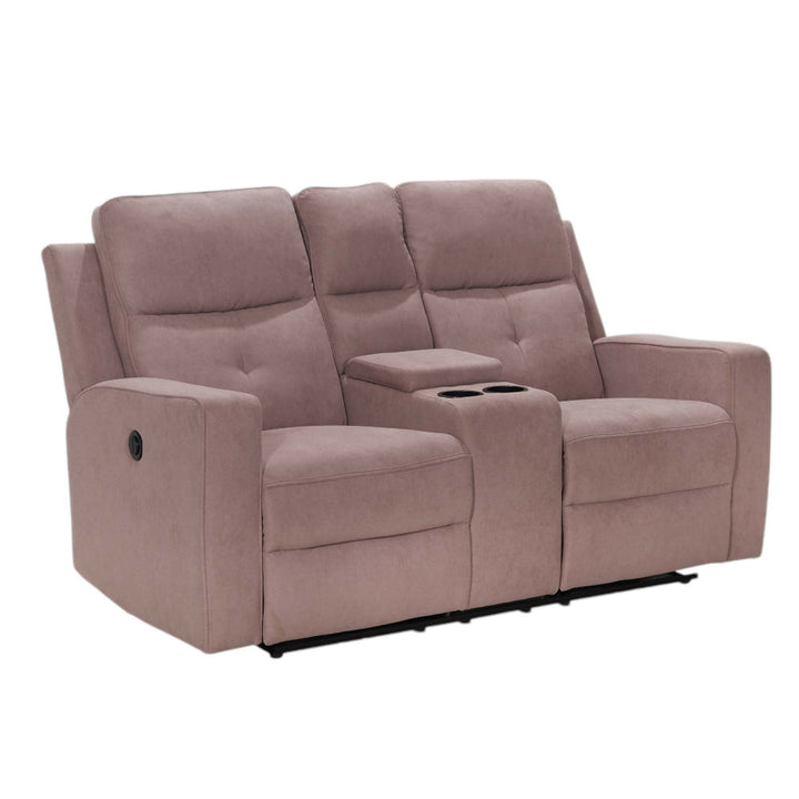 Sofa Electrico 2 Puestos con consola Tela Khaki Tacio – EBANI
