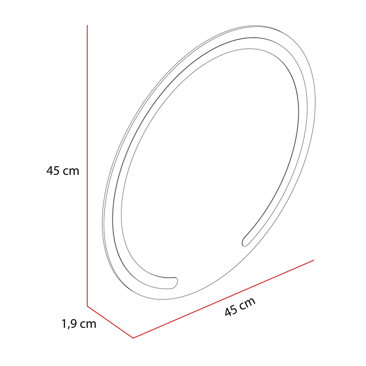 Espejo Ovalle, Circular con Diseño en Sandblasting - VIRTUAL MUEBLES