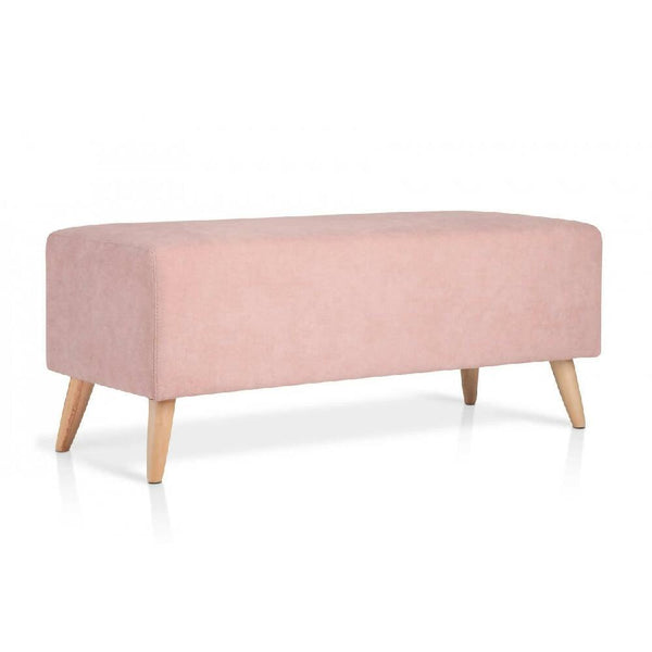 Puff Banco Otomano Liso Rosa - VIRTUAL MUEBLES