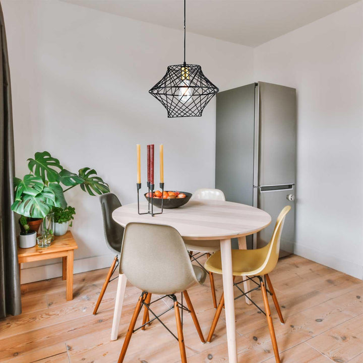 Lámpara Colgante Etana, Negro y Dorado - VIRTUAL MUEBLES