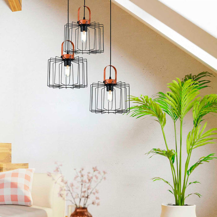 Lámpara Colgante Aymar Medium, Negro - VIRTUAL MUEBLES