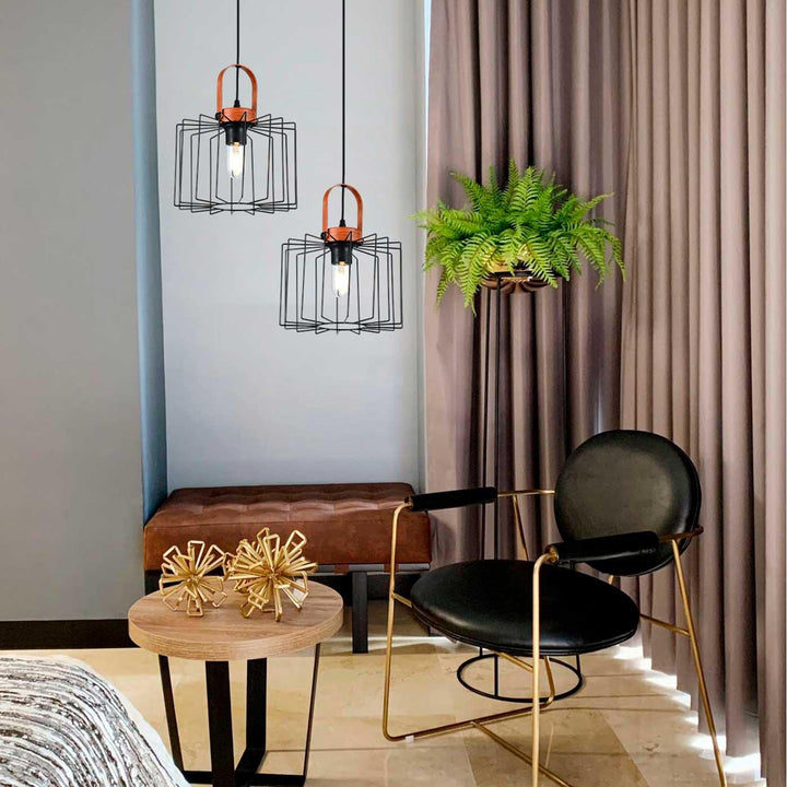 Lámpara Colgante Aymar Medium, Negro - VIRTUAL MUEBLES